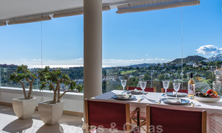 Modern, contemporary, luxury penthouse for sale with panoramic views of the valley and the sea in exclusive Benahavis - Marbella 39106 