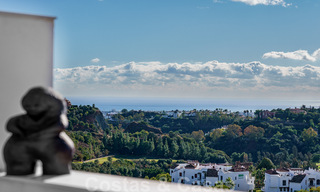 Modern, contemporary, luxury penthouse for sale with panoramic views of the valley and the sea in exclusive Benahavis - Marbella 39124 