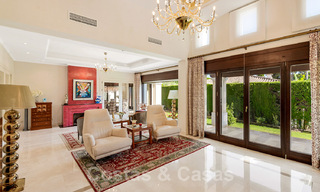 Mediterranean, beachside villa for sale in exclusive residential area on the beach on the Golden Mile of Marbella 39170 
