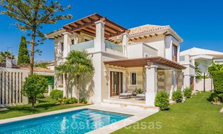 Mediterranean, beachside villa for sale in exclusive residential area on the beach on the Golden Mile of Marbella 39181 