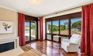 Mediterranean, beachside villa for sale in exclusive residential area on the beach on the Golden Mile of Marbella 39188 