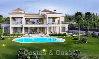 Magnificent luxury villa for sale in contemporary Andalusian style with a classy interior design in Sierra Blanca, Marbella 39720 