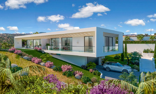 Modernist villa for sale in the golf resort of Mijas with panoramic sea views 39809 