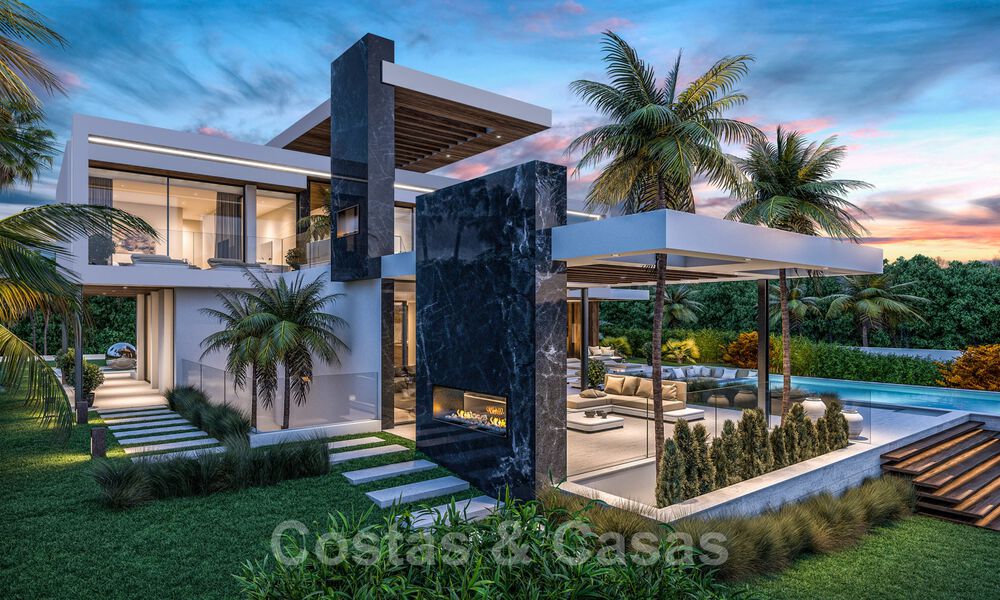 New, modern, architectural villa with panoramic sea views for sale in a five star golf resort in Marbella - Benahavis 39789