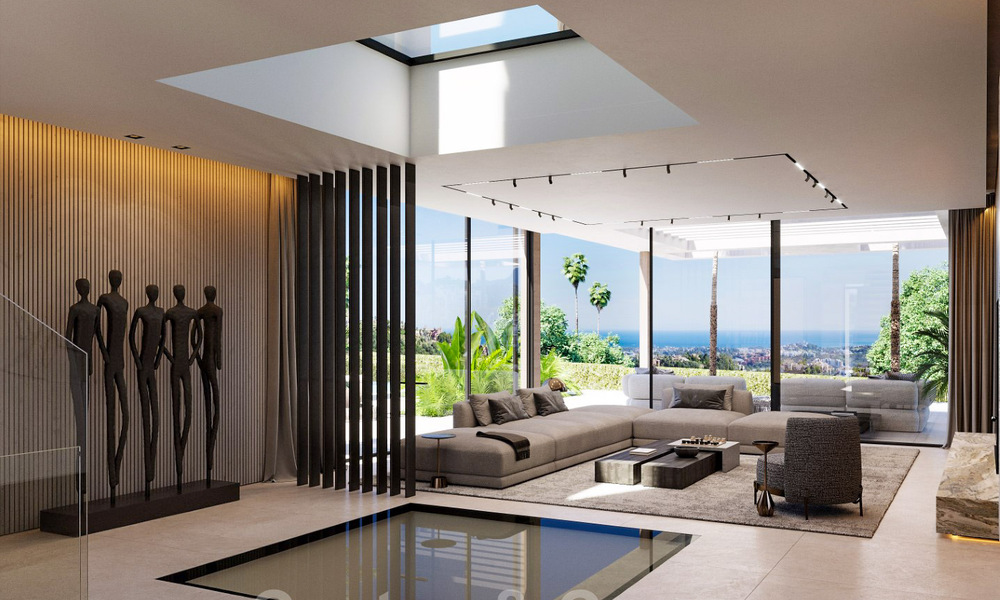 New, modern, architectural villa with panoramic sea views for sale in a five star golf resort in Marbella - Benahavis 39796
