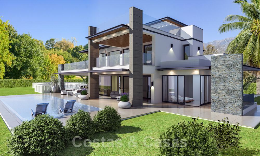 Great price reduction! Architectural, modern, frontline golf villas for sale in Nueva Andalucia, Marbella 39821