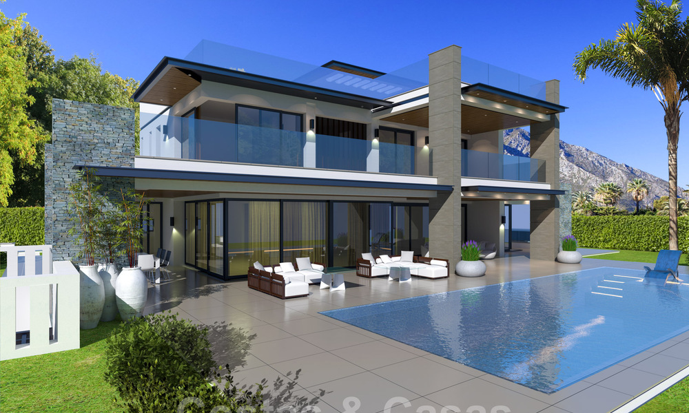 Great price reduction! Architectural, modern, frontline golf villas for sale in Nueva Andalucia, Marbella 39822