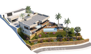 Contemporary, new build villas for sale with panoramic sea views, near Mijas Pueblo, Costa del Sol 39861 