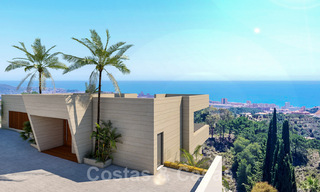 Contemporary, new build villas for sale with panoramic sea views, near Mijas Pueblo, Costa del Sol 39863 