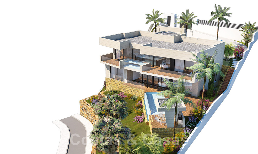 Contemporary, new build villas for sale with panoramic sea views, near Mijas Pueblo, Costa del Sol 39864
