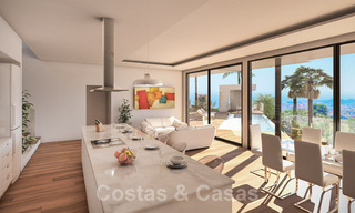 Contemporary, new build villas for sale with panoramic sea views, near Mijas Pueblo, Costa del Sol 39865 