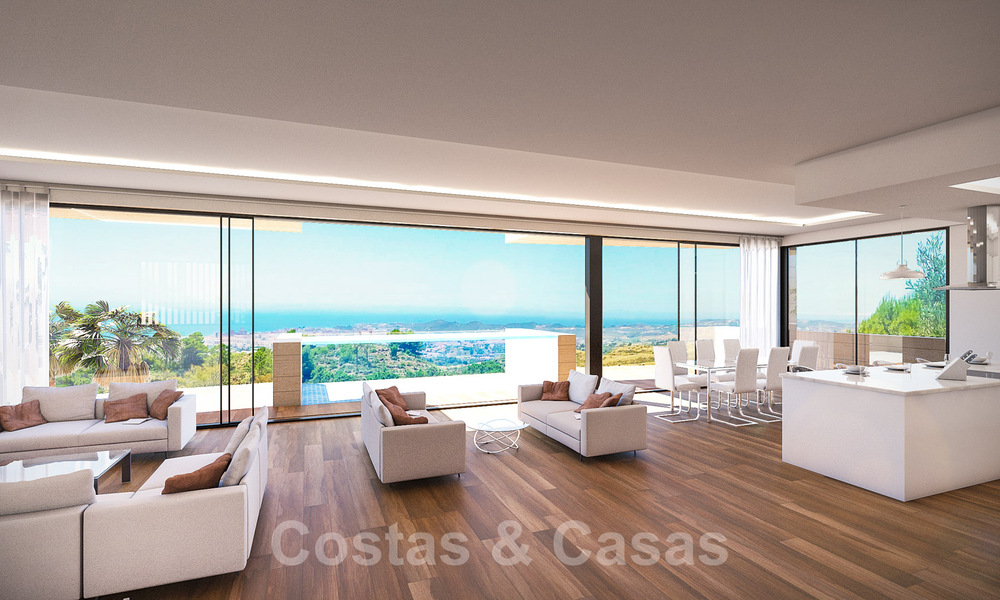 Contemporary, new build villas for sale with panoramic sea views, near Mijas Pueblo, Costa del Sol 39866