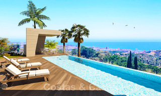 Contemporary, new build villas for sale with panoramic sea views, near Mijas Pueblo, Costa del Sol 39872 