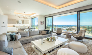 Spacious, architectural villa for sale with spectacular open sea views in a private community in Benahavis - Marbella 52165 