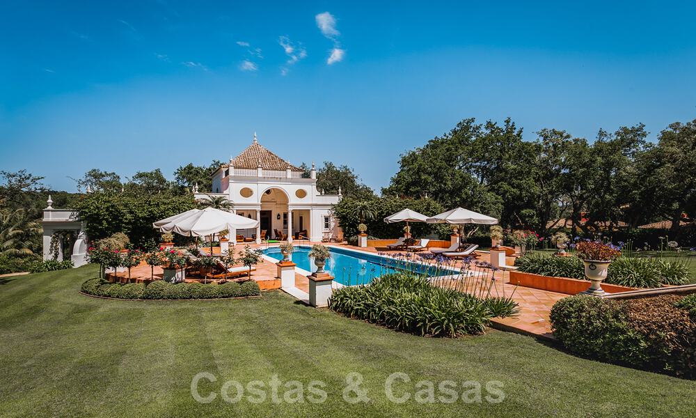 Breathtaking, stylish, Andalusian property for sale on first line golf in Altos de Valderrama, Sotogrande 39980