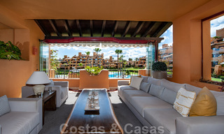 Spacious luxury apartment for sale with sea views, in a frontline beach complex on the New Golden Mile between Marbella and Estepona 40006 