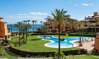 Spacious luxury apartment for sale with sea views, in a frontline beach complex on the New Golden Mile between Marbella and Estepona 40015 