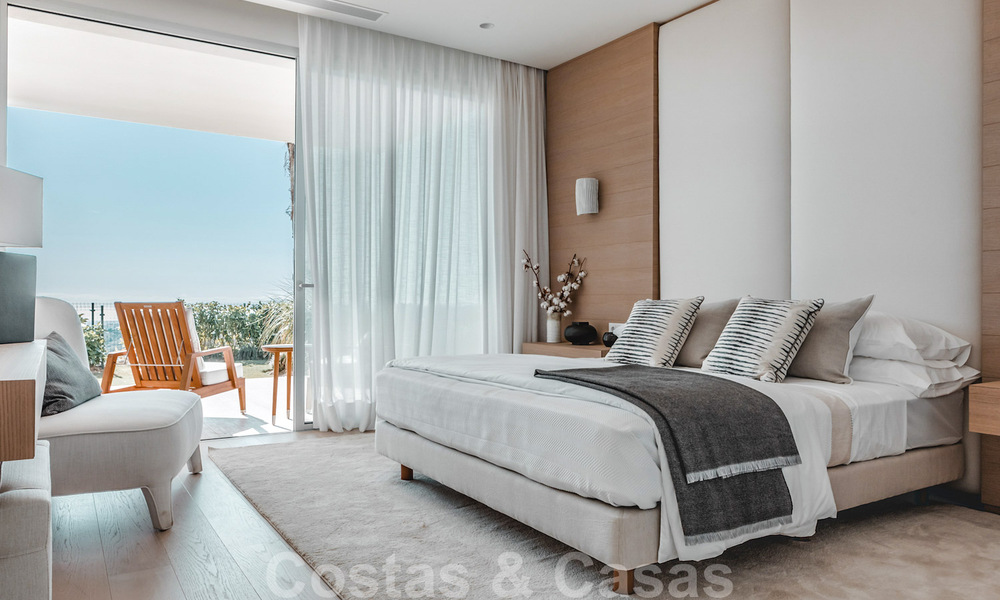 Ready to move in, modern - Andalusian new, luxury apartments for sale with sea views in a gated resort in Benahavis - Marbella 40258