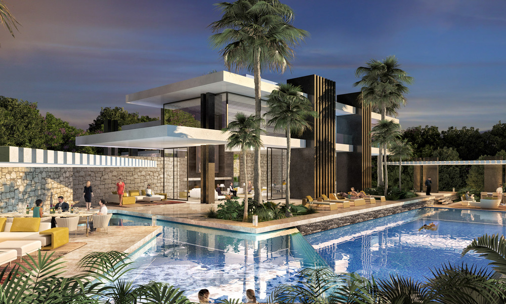 Building land + exclusive construction project for sale for a contemporary, modern villa on the Golden Mile, Marbella 40310