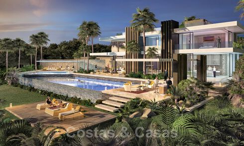 Building land + exclusive construction project for sale for a contemporary, modern villa on the Golden Mile, Marbella 40311