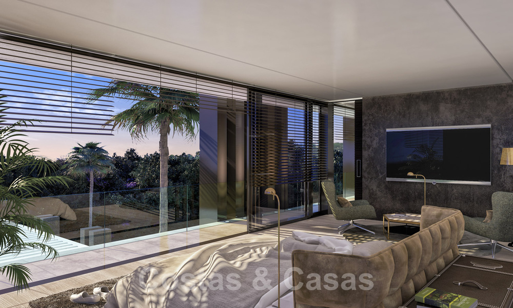 Building land + exclusive construction project for sale for a contemporary, modern villa on the Golden Mile, Marbella 40312