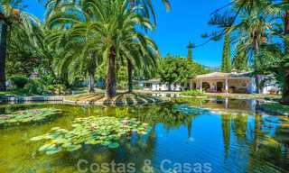 Mediterranean, Spanish bungalow - villa for sale with beautiful pond on the Golden Mile, Marbella 40336 