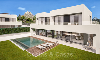 Modern, contemporary new development villas for sale with sea views in the heart of the Golden Mile, Marbella 40345 