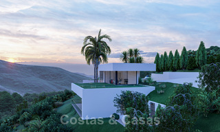 Contemporary, modern villa for sale, located in natural surroundings, with breath-taking views of the valley and the sea, in a gated resort in Benahavis - Marbella 40516 