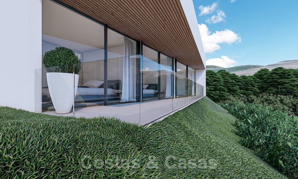 Contemporary, modern villa for sale, located in natural surroundings, with breath-taking views of the valley and the sea, in a gated resort in Benahavis - Marbella 40518