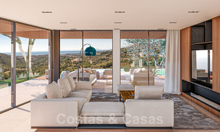 Contemporary, modern villa for sale, located in natural surroundings, with breath-taking views of the valley and the sea, in a gated resort in Benahavis - Marbella 40520 