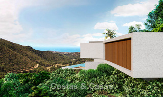 Contemporary, modern villa for sale, located in natural surroundings, with breath-taking views of the valley and the sea, in a gated resort in Benahavis - Marbella 778057 