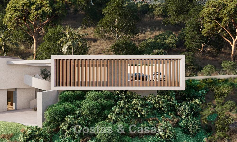 Contemporary, modern villa for sale, located in natural surroundings, with breath-taking views of the valley and the sea, in a gated resort in Benahavis - Marbella 778063