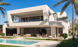 Luxury new construction villas for sale, with sea views, in a gated community, on the Golden Mile of Marbella 41144 
