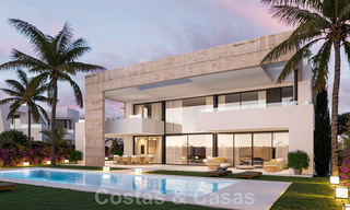 Luxury new construction villas for sale, with sea views, in a gated community, on the Golden Mile of Marbella 41145 