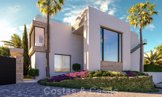 Luxury new construction villas for sale, with sea views, in a gated community, on the Golden Mile of Marbella 41146 