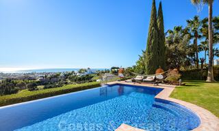Charming, Spanish, luxury villa for sale, frontline golf with views over the golf course and the sea in Marbella - Benahavis 40869 