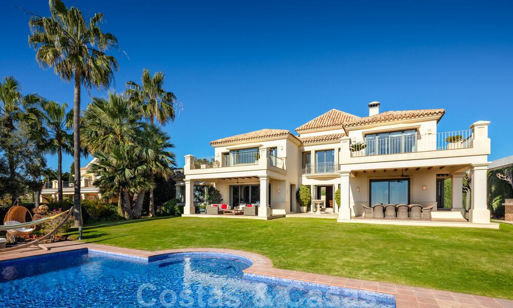 Charming, Spanish, luxury villa for sale, frontline golf with views over the golf course and the sea in Marbella - Benahavis 40870