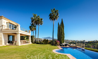 Charming, Spanish, luxury villa for sale, frontline golf with views over the golf course and the sea in Marbella - Benahavis 40871 