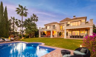 Charming, Spanish, luxury villa for sale, frontline golf with views over the golf course and the sea in Marbella - Benahavis 40892 