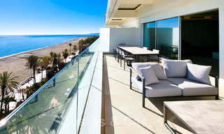 Luxurious penthouses for sale in a refurbished complex, on first line beach with breathtaking sea views, in the center of Estepona 40650 