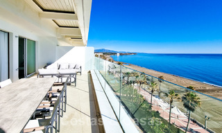 Luxurious penthouses for sale in a refurbished complex, on first line beach with breathtaking sea views, in the center of Estepona 40651 
