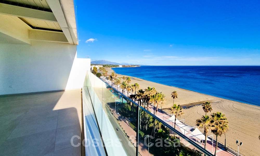 Luxurious penthouses for sale in a refurbished complex, on first line beach with breathtaking sea views, in the center of Estepona 40657