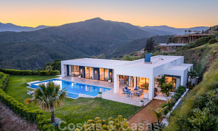 Ready to move in, modern luxury villa for sale with panoramic mountain and sea views in a gated resort in Marbella - Benahavis 41034