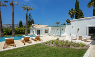 Contemporary, Mediterranean, luxury villa for sale, frontline golf in a gated urbanization in Nueva Andalucia, Marbella 40923 