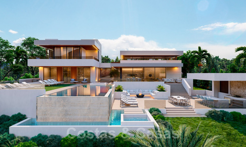 Modern, luxurious new construction villa for sale, with mountain views and golf in the valley of Nueva Andalucia, Marbella 41187