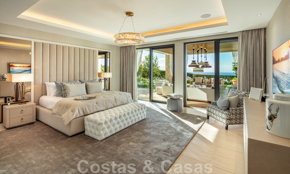Contemporary, modern luxury villa for sale in resort style with panoramic sea views in Cascada de Camojan in Marbella 42084