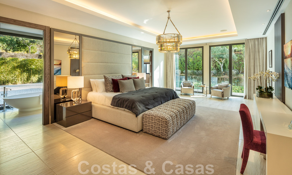 Contemporary, modern luxury villa for sale in resort style with panoramic sea views in Cascada de Camojan in Marbella 42085