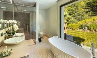 Contemporary, modern luxury villa for sale in resort style with panoramic sea views in Cascada de Camojan in Marbella 42086 