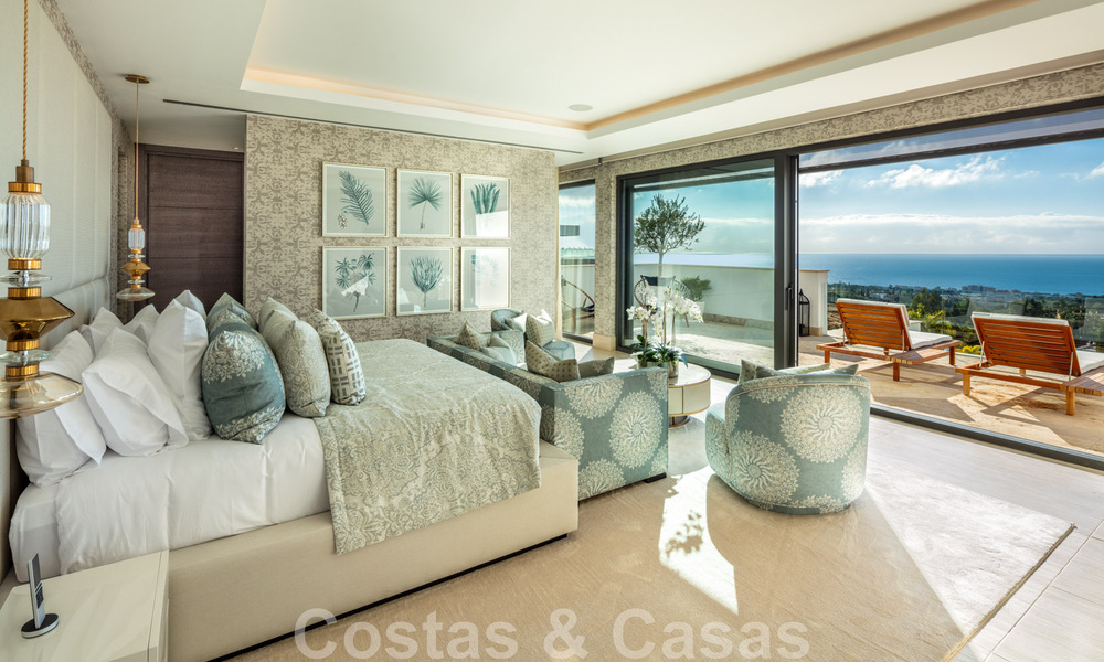 Contemporary, modern luxury villa for sale in resort style with panoramic sea views in Cascada de Camojan in Marbella 42087