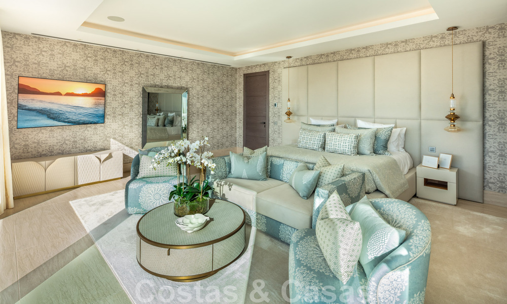 Contemporary, modern luxury villa for sale in resort style with panoramic sea views in Cascada de Camojan in Marbella 42088